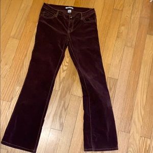 CAbi burgundy velvet pants.